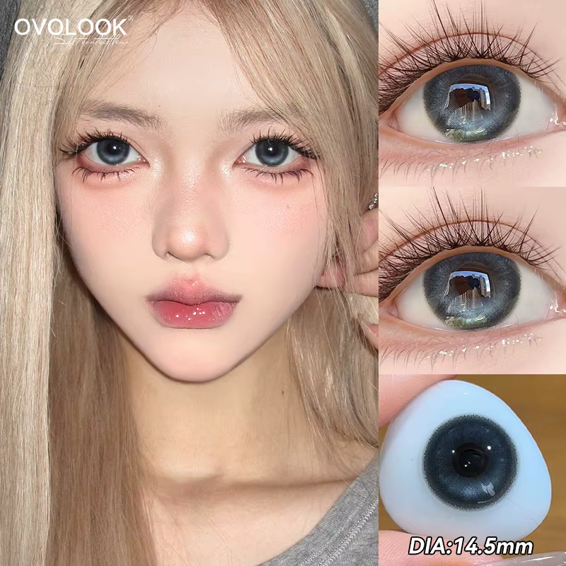 2pcs lentilles de Contact de couleur arc-en-ciel pour les yeux