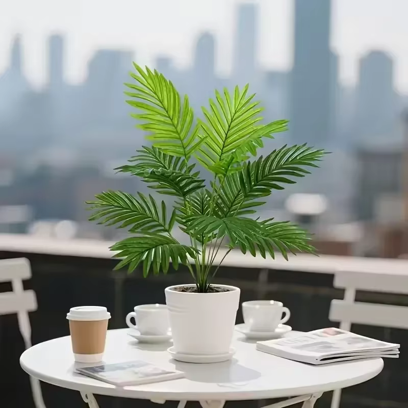 2026-1Pc Plante artificielle Areca Palmier à 12 têtes, faux palmier pour la décoration intérieure de la maison et du bureau