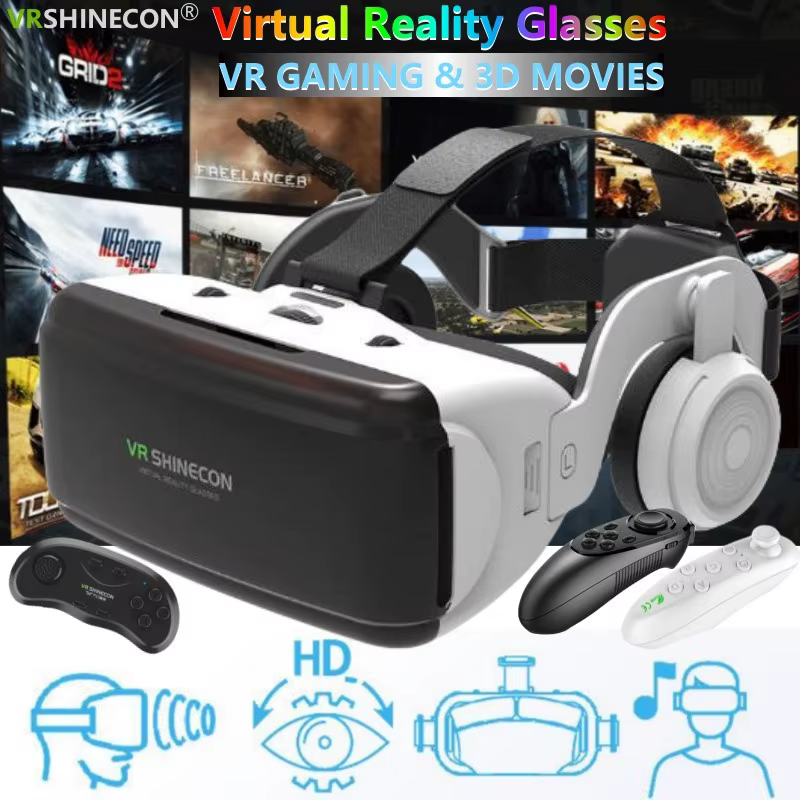 G06E-Lunettes de réalité virtuelle, IMAX HD 3D, boîte en carton Google, casque VR stéréo pour téléphone IOS et Android, prise en charge de la manette de jeu