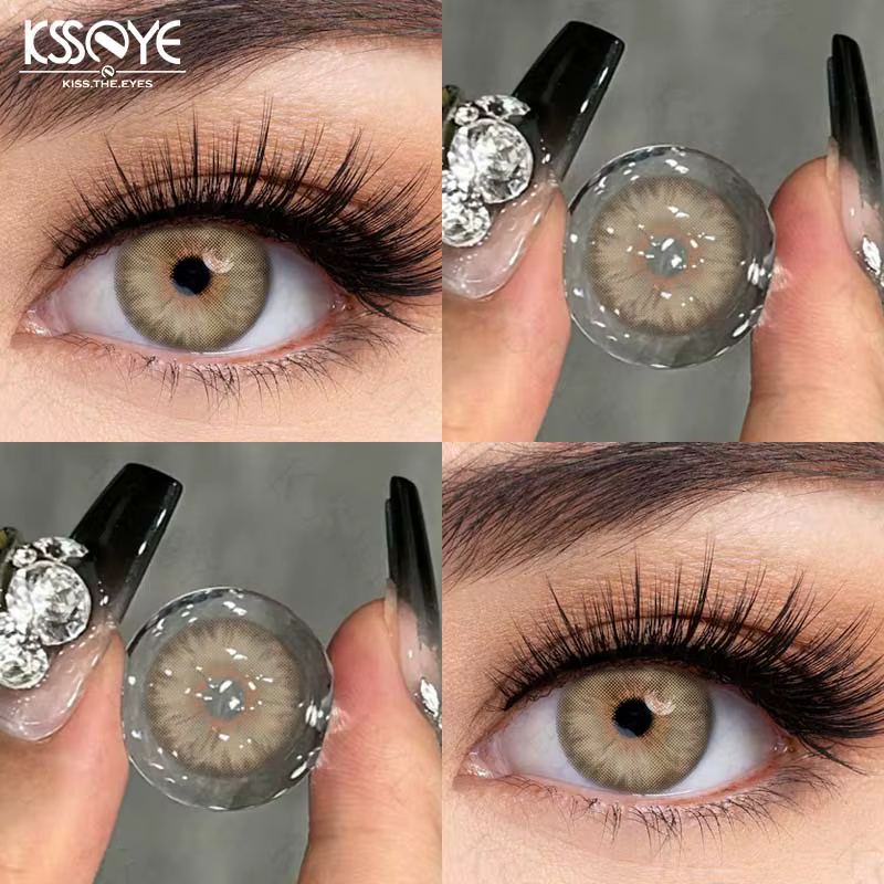 KSSEYE 1 paire de lentilles de Contact de couleur naturelle de mode pour les yeux élèves bruns