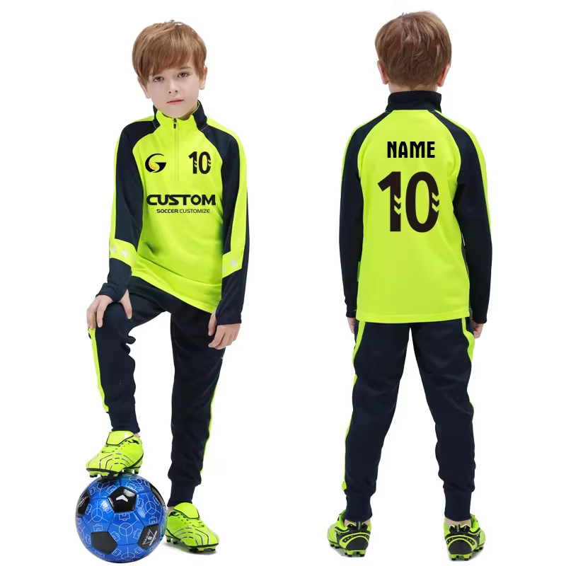 Survêtement de Football pour garçons, polaire chaude, survêtement de Football pour enfants, vêtements d'entraînement, uniforme de Football pour enfants