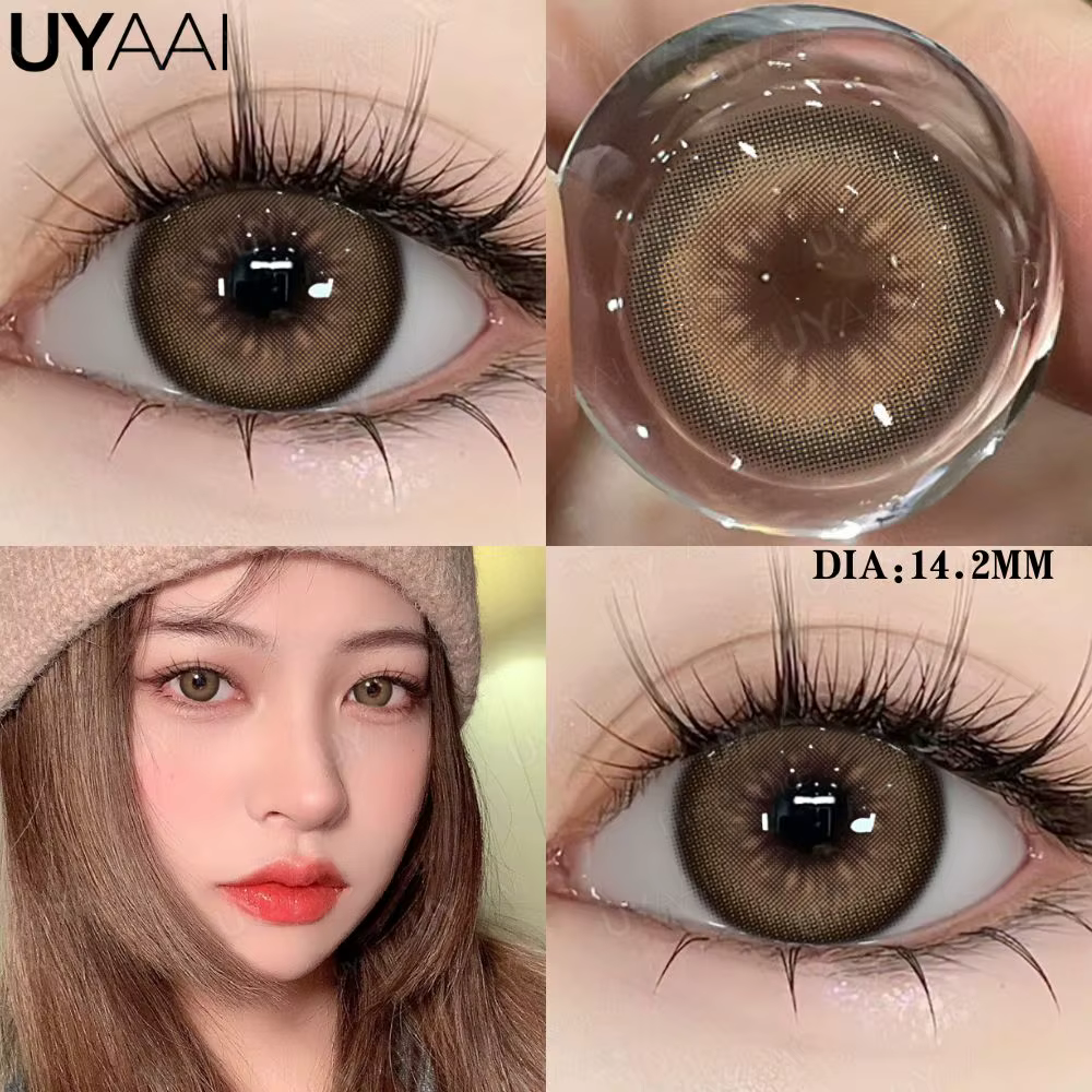 UYAAI 1 paire 0 ~ 600 degrés de myopie lentilles de couleur des yeux