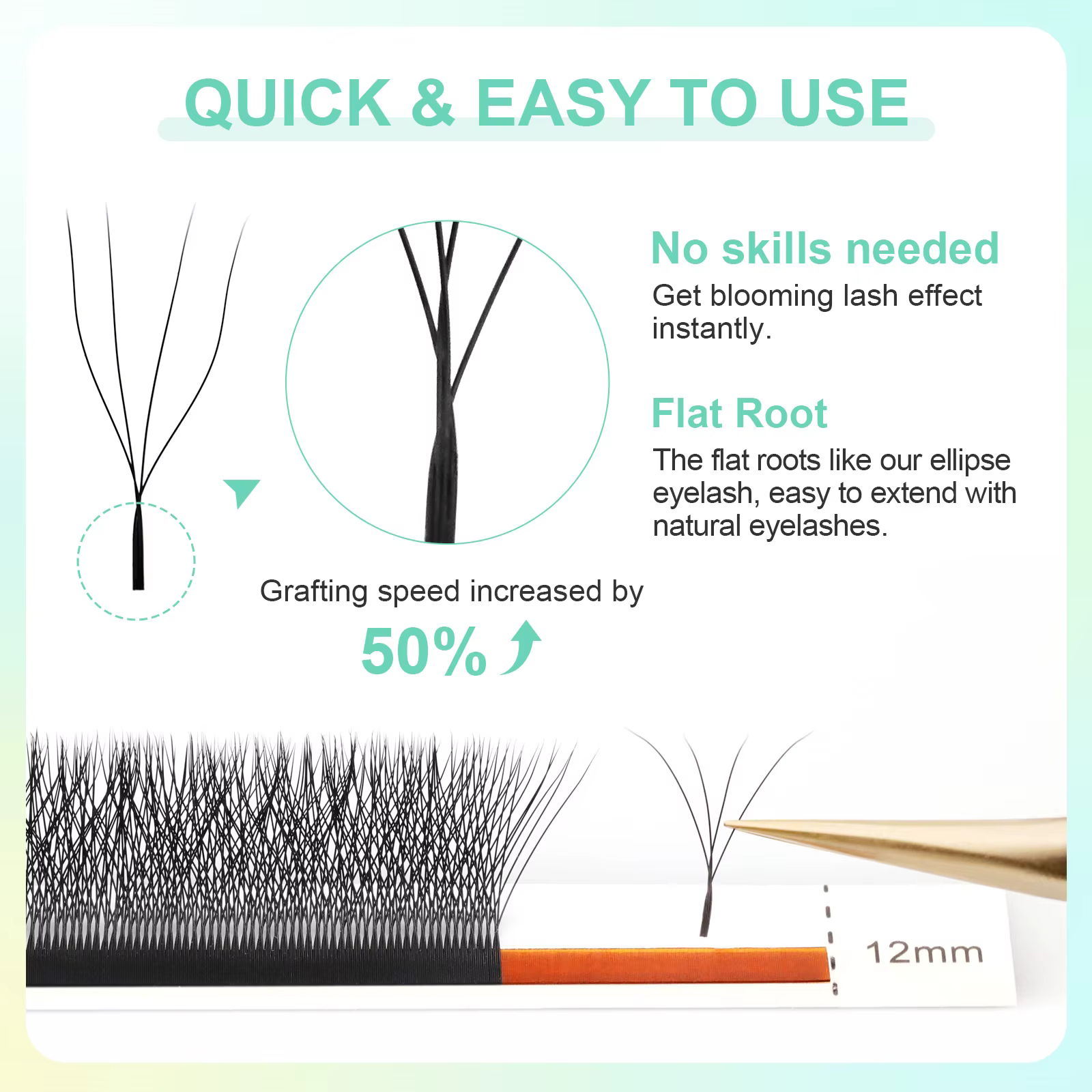 NAGARAKU floraison automatique 3D 4D 5D 6D 7D 8D W forme toutes tailles ventilateurs préfabriqués Extensions de cils