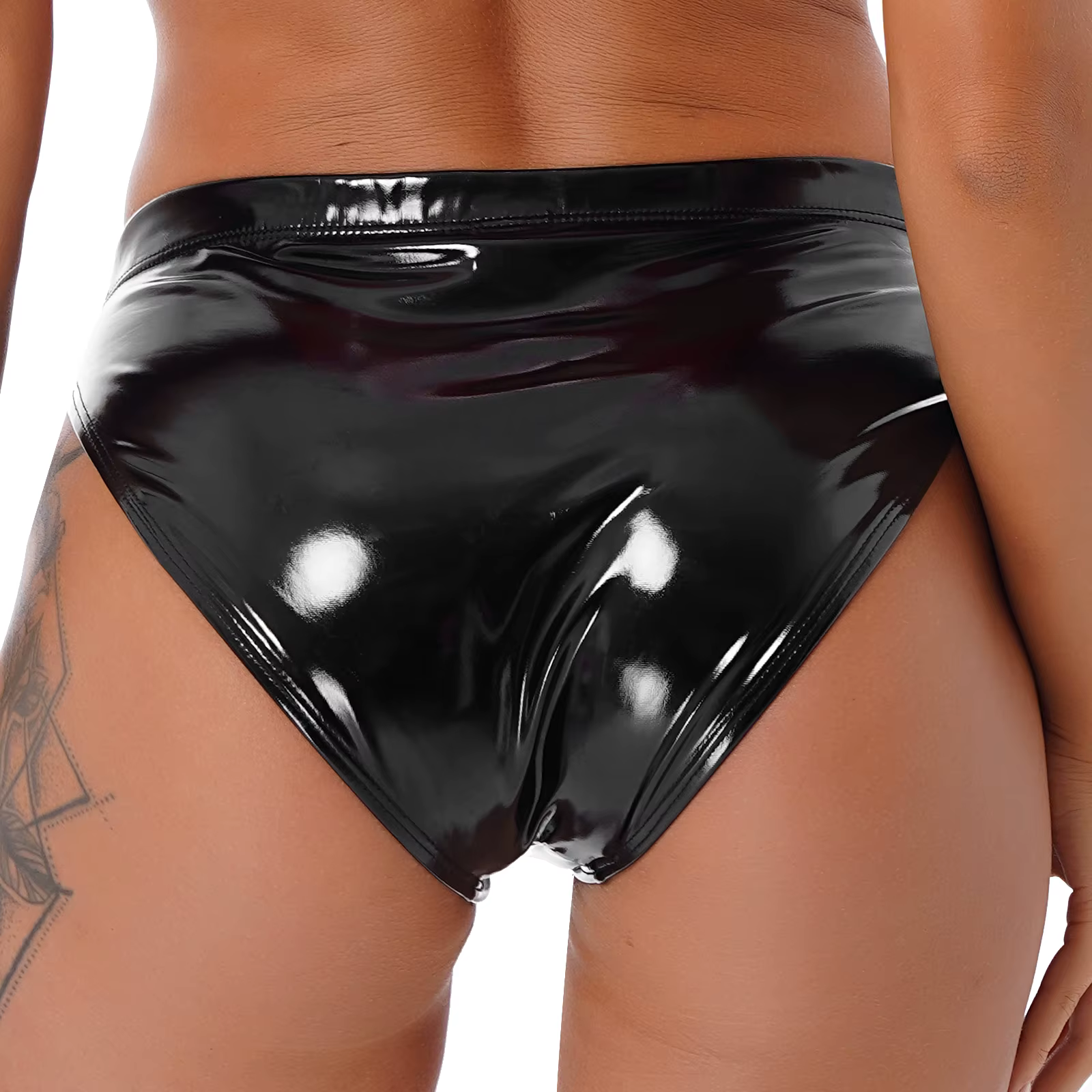 Mini slip en latex taille basse pour femme, culotte coupe haute, bas de bain, sous-vêtement, Chang Club, phtalperformance, fête cosplay