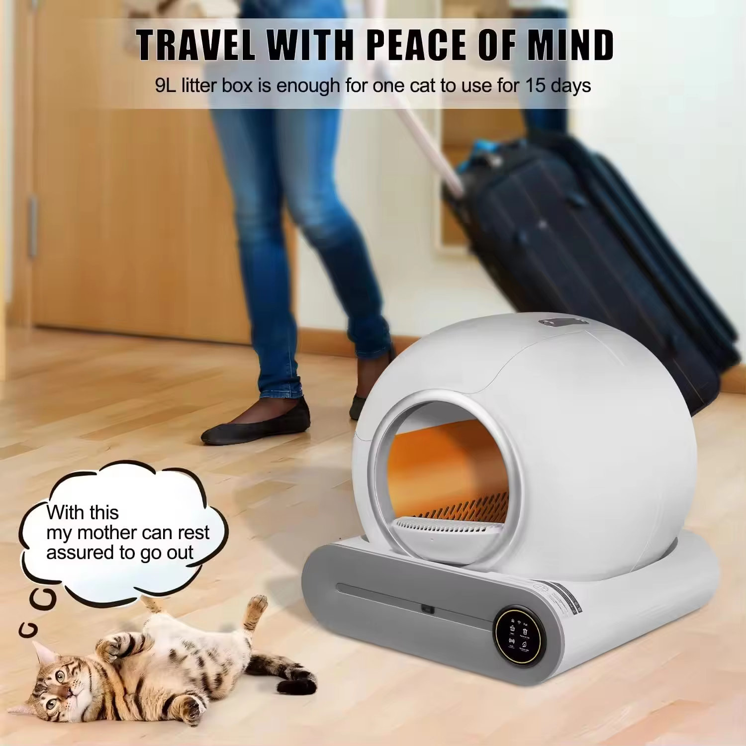 Base de remplacement pour bac à litière pour chat, compatible avec les litières automatiques autonettoyantes, accessoire universel, imperméable et durable