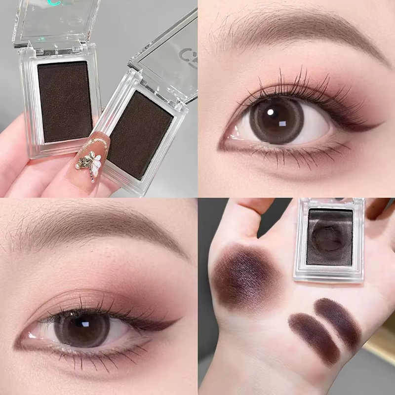 Palette de maquillage multifonctionnelle rouge brun foncé