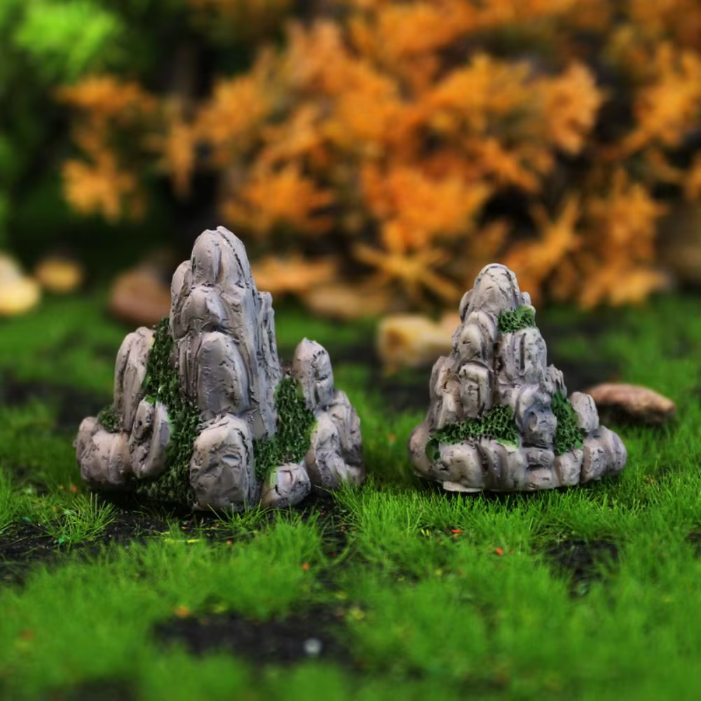 Ornements miniatures en résine pour rocailles, fausse montagne de simulation miniature, statue de montagne réaliste DIY, décoration pour aquarium