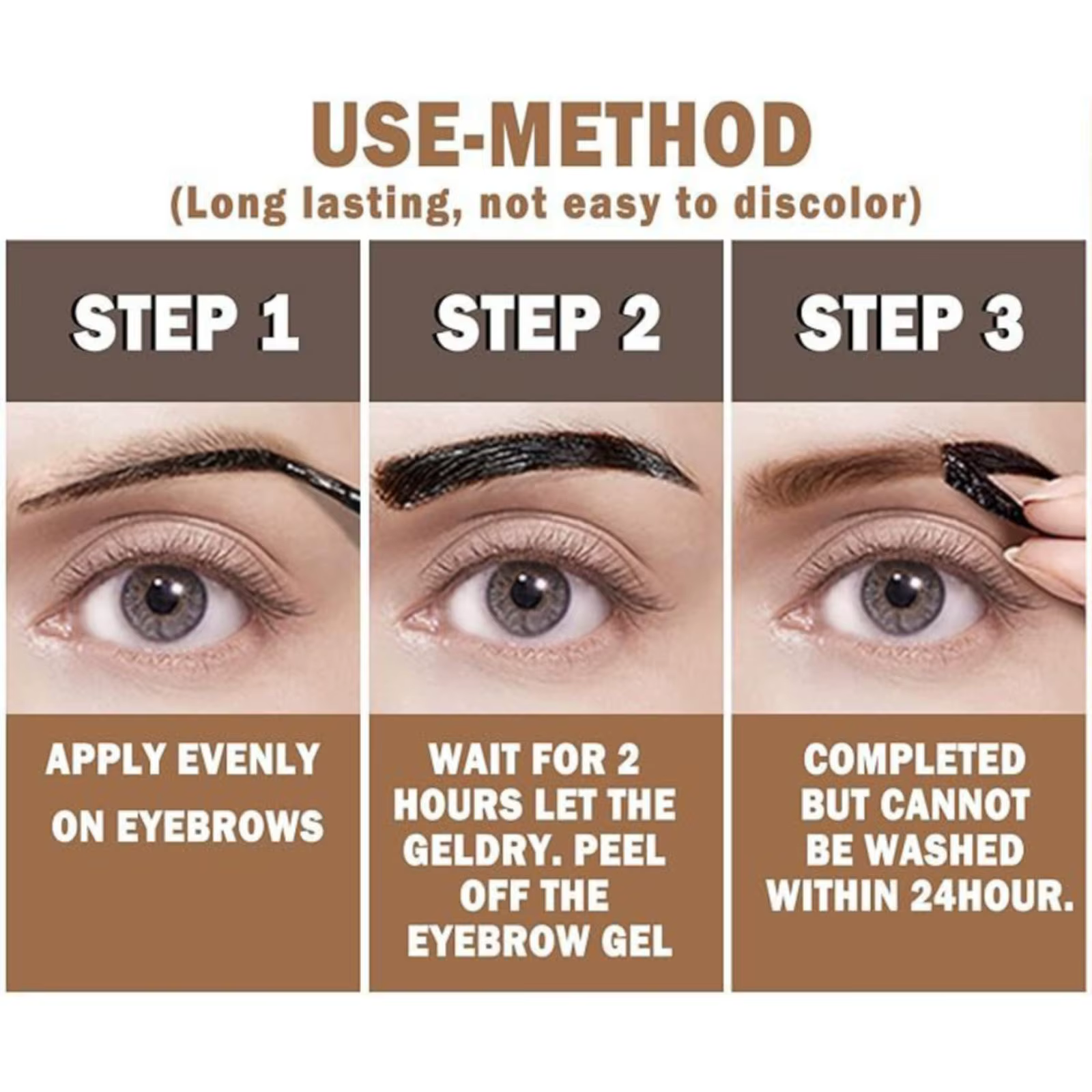 Gel imperméable pour embaudes sourcils