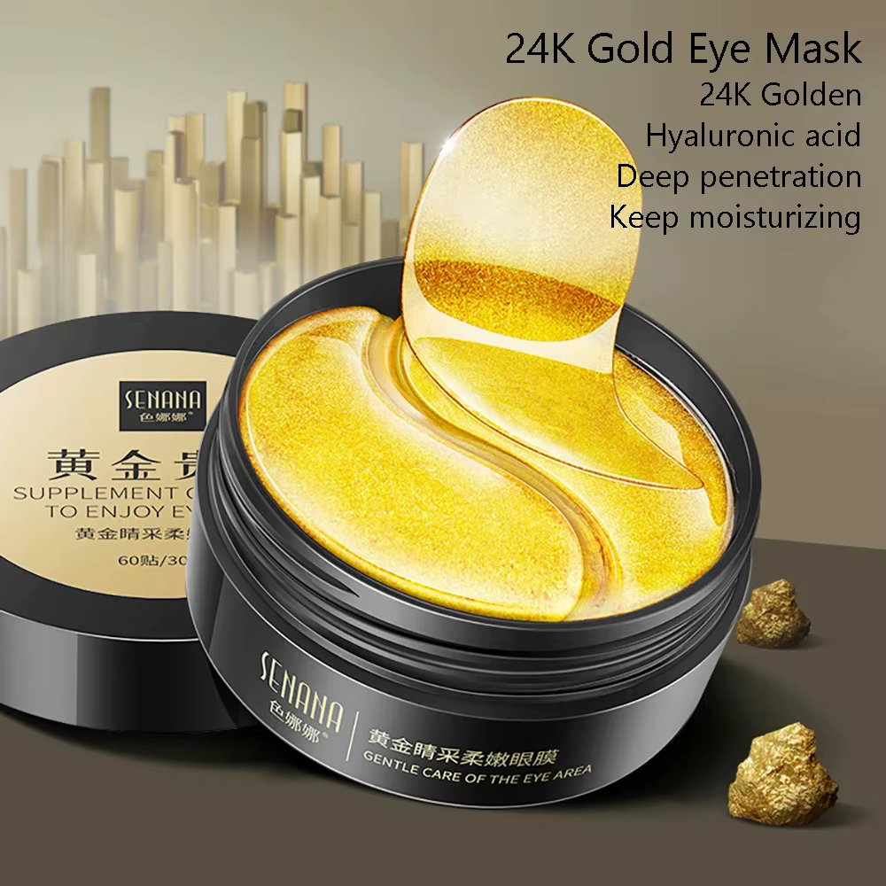 Masque pour les yeux réparateur à l'acide hyaluronique doré