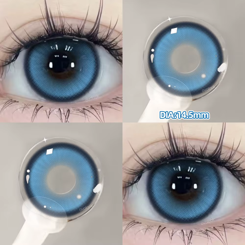 2pcs/paire Cyber Series Big Pupils Halloween Lentilles de Contact Colorées pour le Maquillage Yeux Lentille Marron