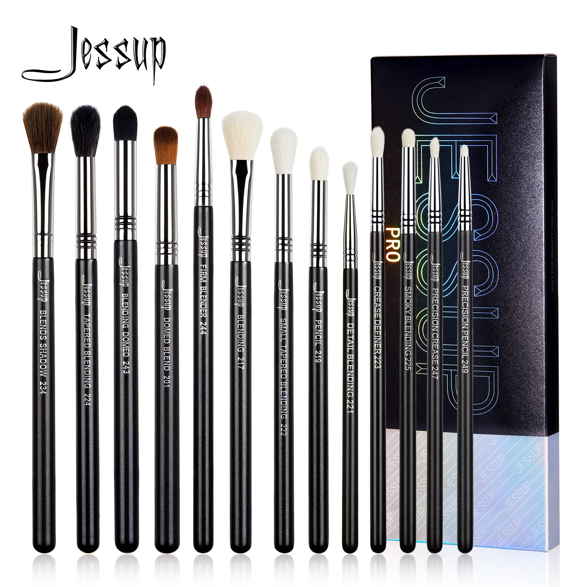 Jessup-Ensemble de pinceaux de maquillage pour les yeux