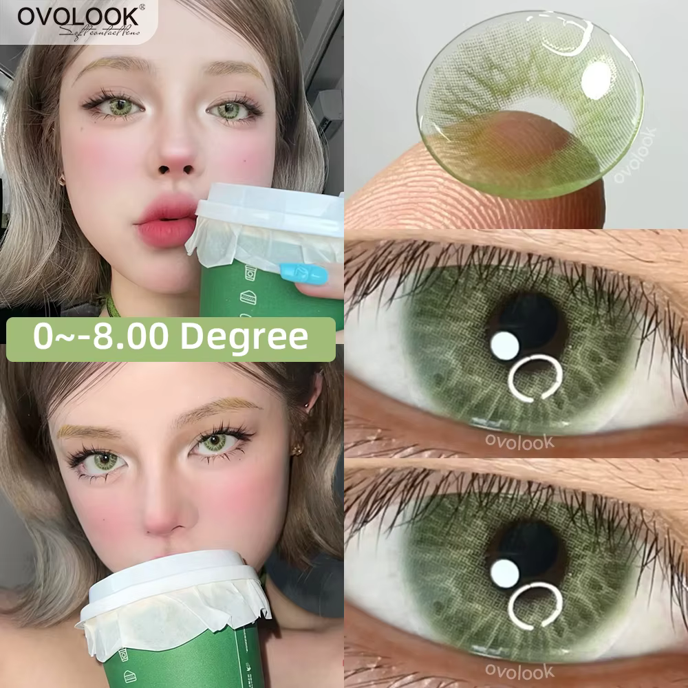 1 paire de lentilles de Contact colorées pour les yeux bleu élèves myopie