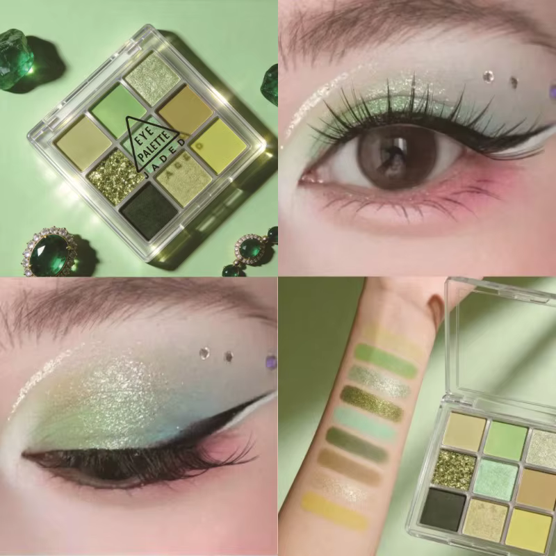 Palette de fards à paupières 9 couleurs