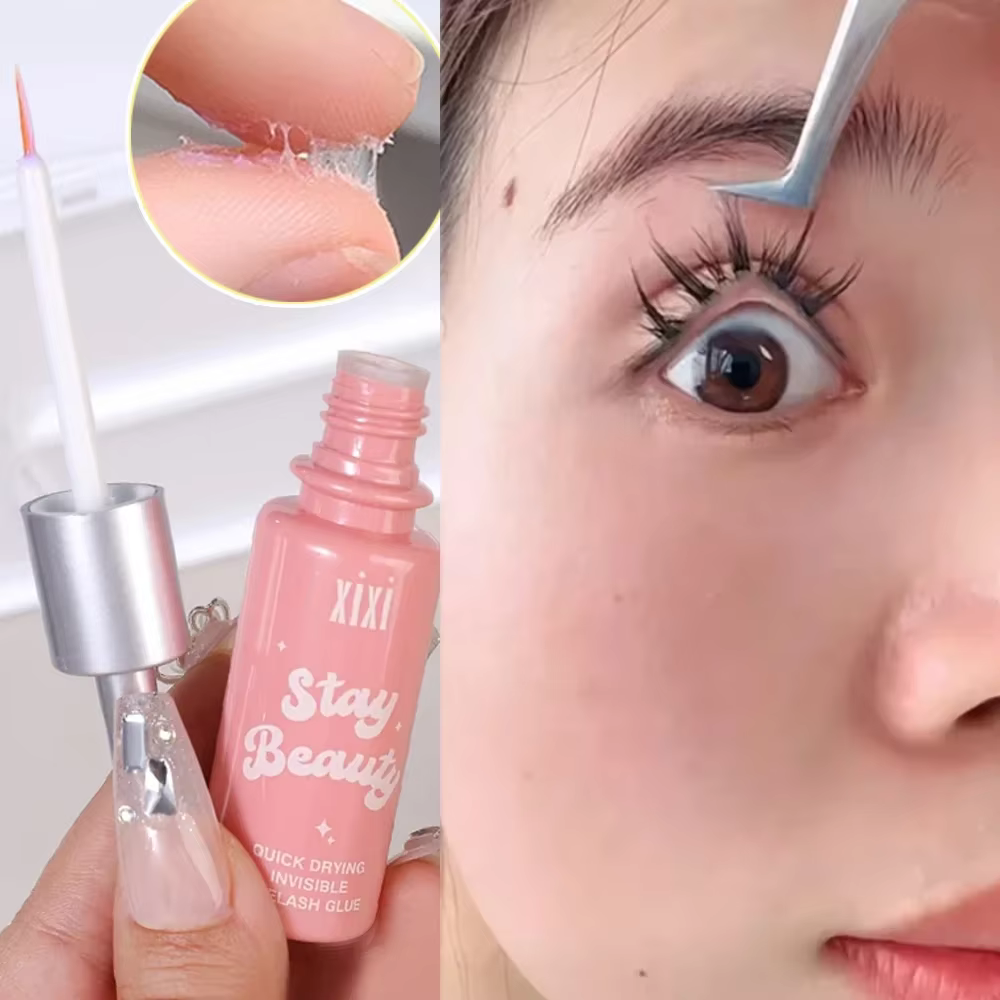Colle à faux-cils invisible à séchage rapide