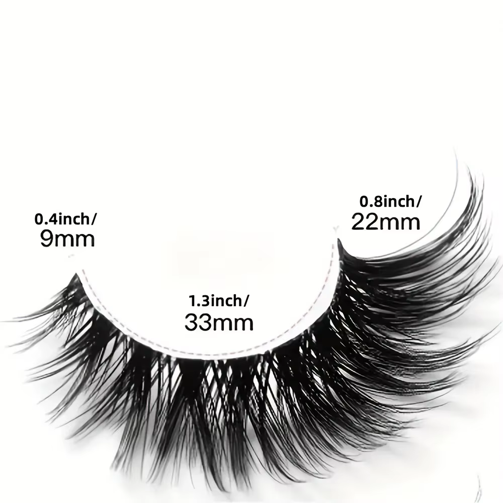 Faux cils 7 paires – Coin étendu d'aspect naturel