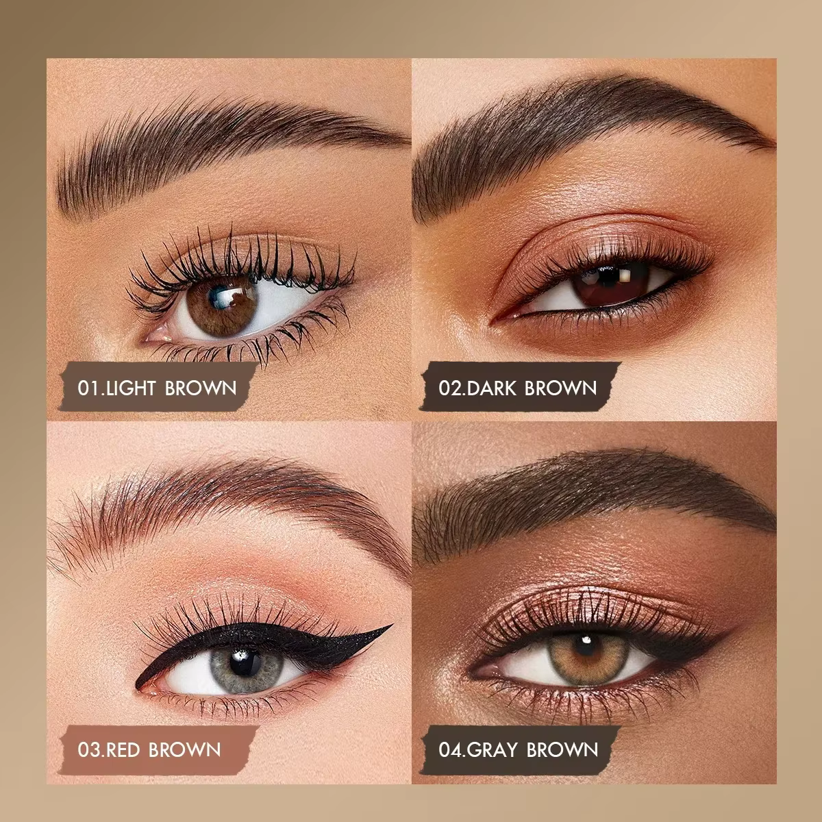 Stylo Gel à sourcils avec brosse coudée