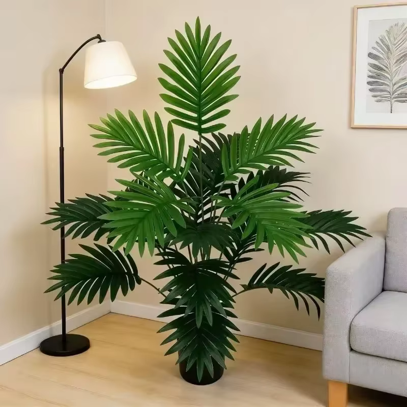 2026-1Pc Plante artificielle Areca Palmier à 12 têtes, faux palmier pour la décoration intérieure de la maison et du bureau