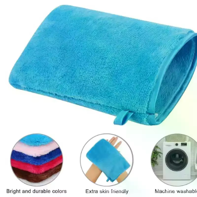 Gants de nettoyage démaquillants colorés, 1 pièce, serviette de soins du visage en microfibre douce réutilisable, chiffon de nettoyage du visage, soins de la peau