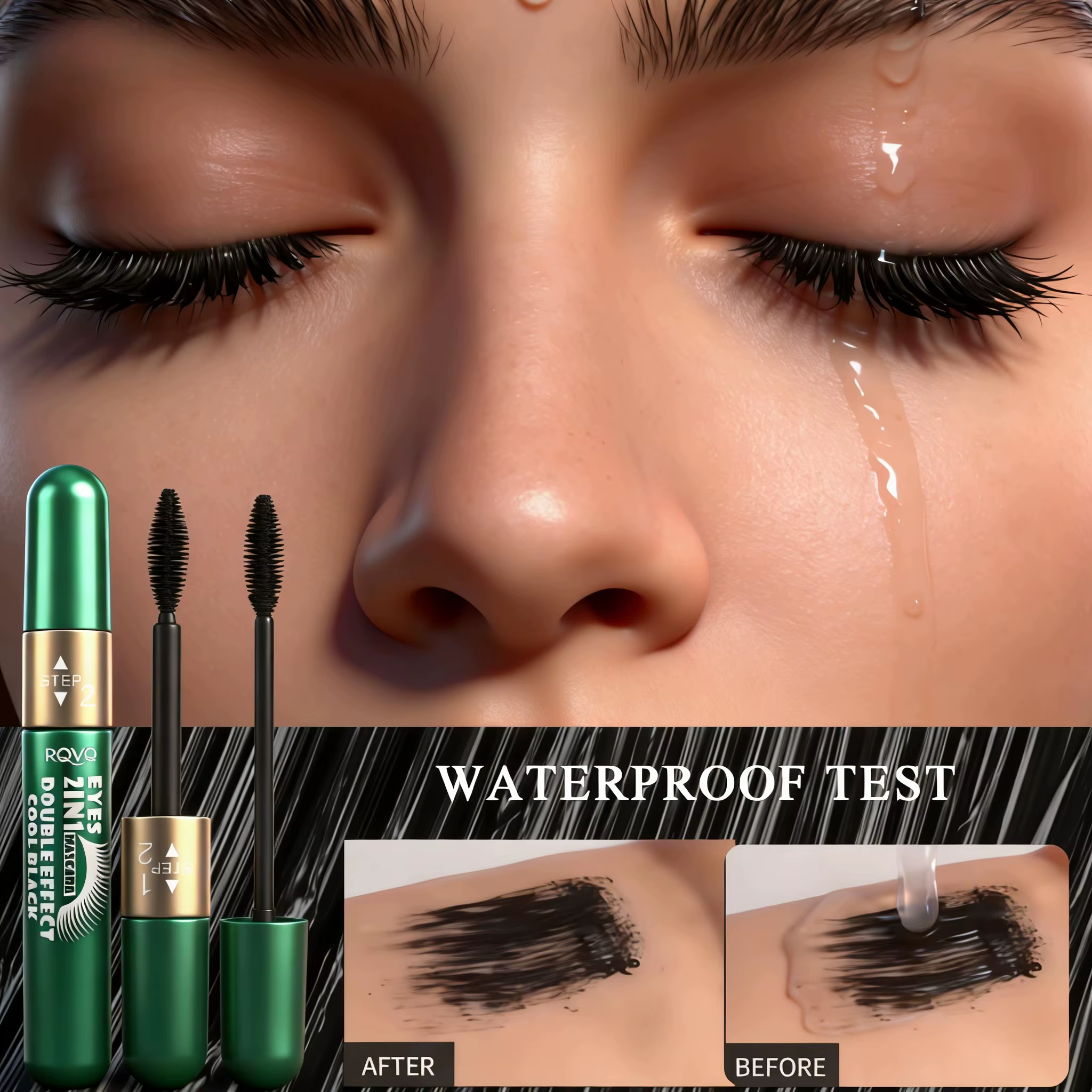 Mascara imperméable 2 en 1