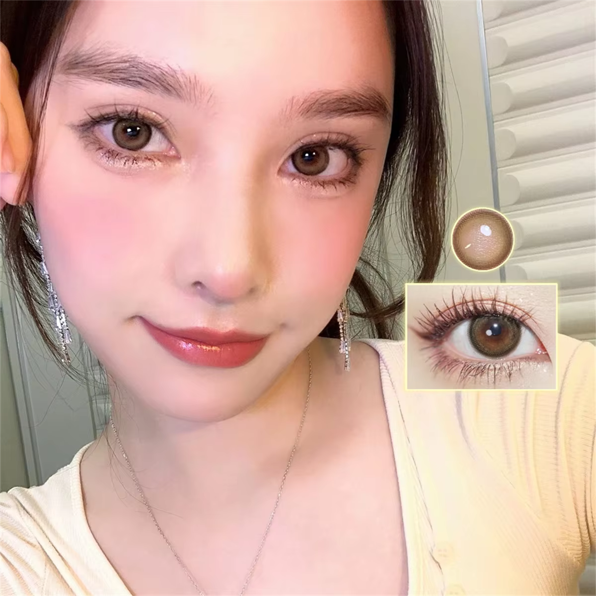 Lentilles de contact annuelles couleur naturelle Honeydew Jelly pour les yeux