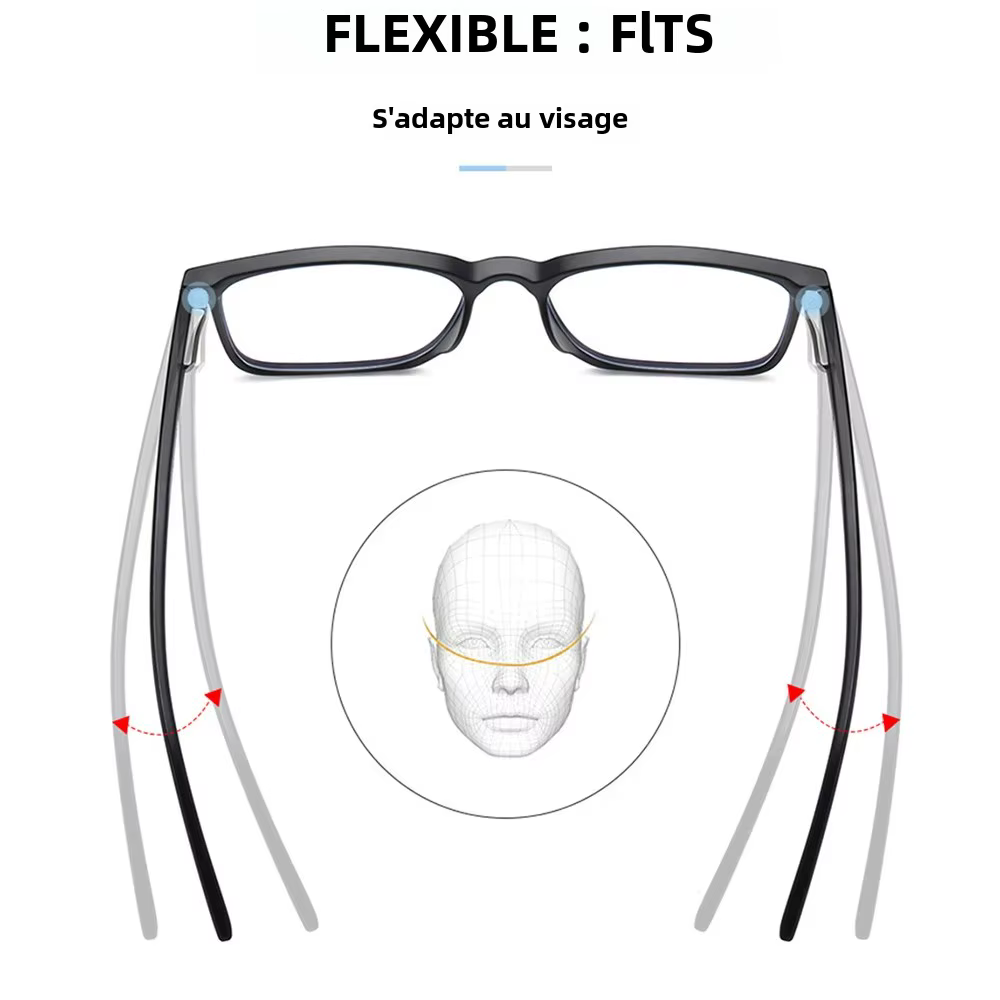 VIVIBEE 2026 Lunettes Anti-Lumière Bleue Carrées Homme Monture Légère TR90 Anti-Rayons Bleus Femme Lunettes Classiques pour Ordinateur