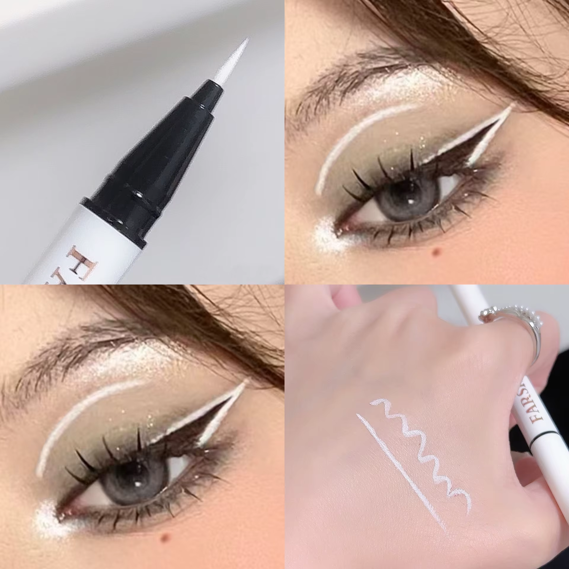 Eyeliner liquide Turquoise mat Ultra fin noir blanc