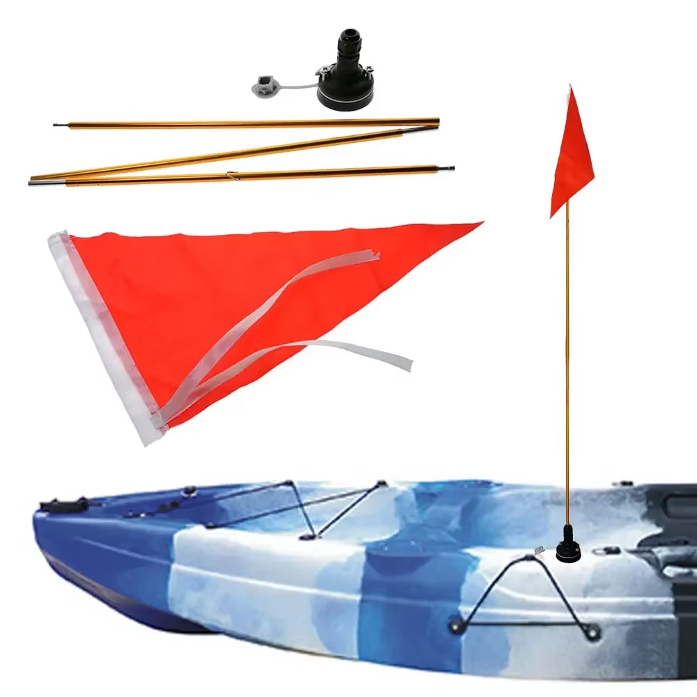 Drapeau de sécurité pour Kayak, canoës, planches à pagaie, bateau de pêche pliable