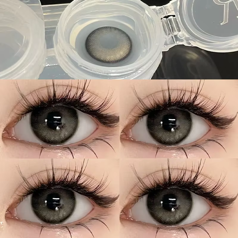 YIMEIXI 2 pièces Contacts colorés pour les yeux Nature marron