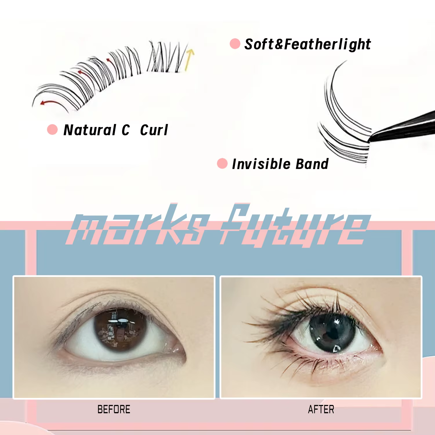 Marks Future 80 pièces de cils individuels