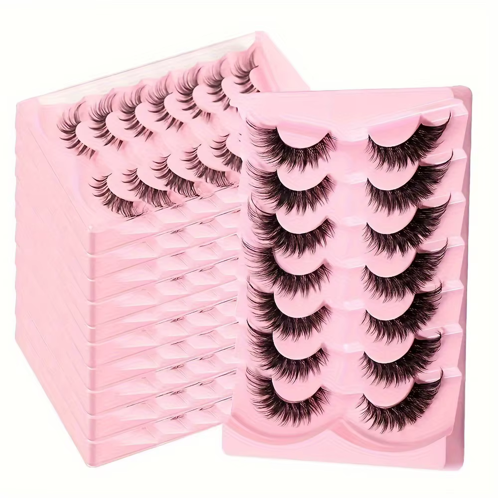 Faux cils 7 paires – Coin étendu d'aspect naturel