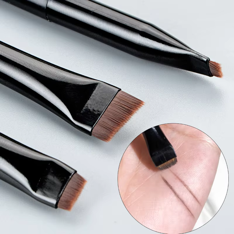 Karsyngirl 3 pièces/ensemble lame Eyeliner brosse à sourcils Portable plat fin Eye Liner