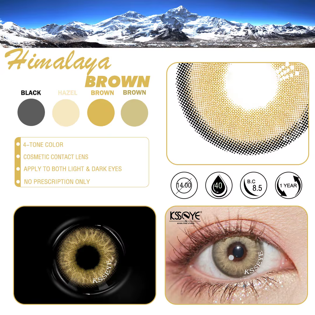Himalaya Taylor-Lentilles de Contact Colorées Naturelles