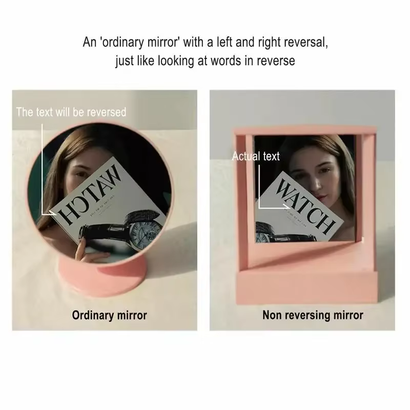 Miroir de Maquillage Carré Non Inversé