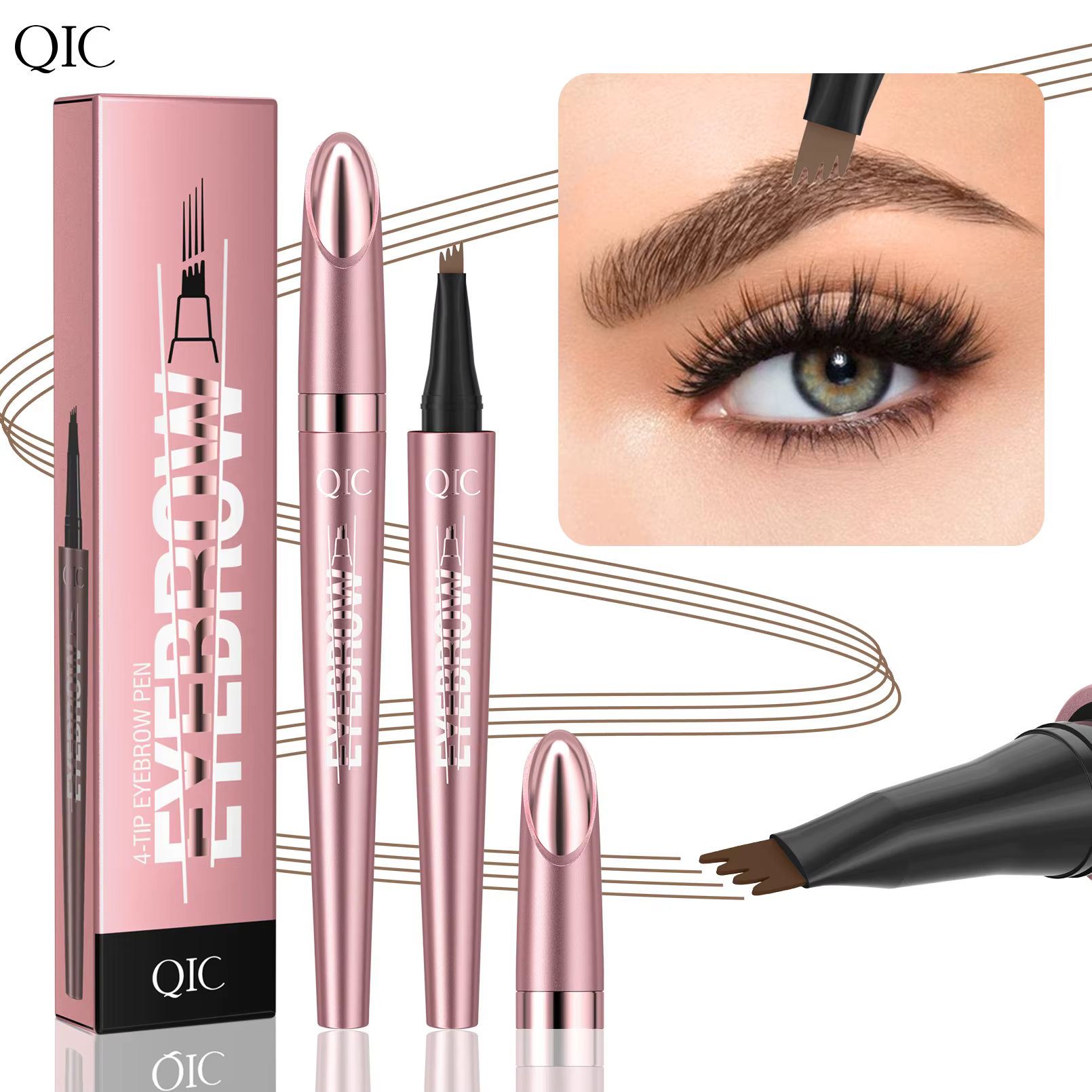 Crayon à sourcils magique à 4 fourchettes