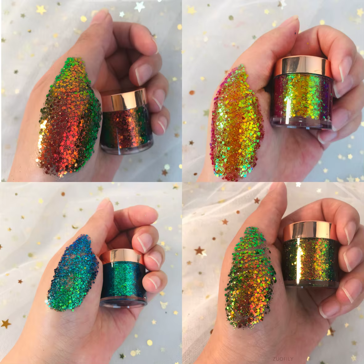 Chaméléon fard à paupières poudre métallique paillettes brillant haute brillance Pigment
