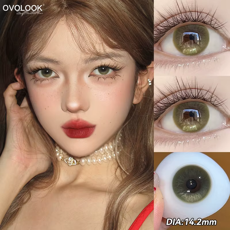 2pcs lentilles de Contact de couleur arc-en-ciel pour les yeux