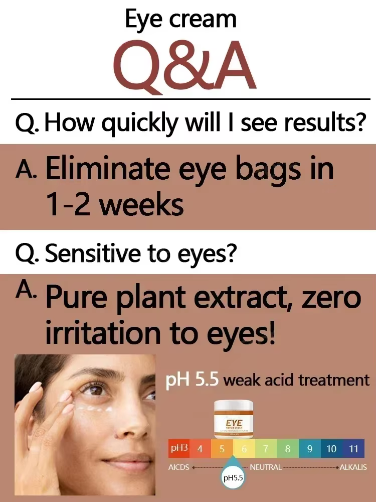Crème pour les yeux Démaquiller les poches Gonflement loin du travail sous les yeux
