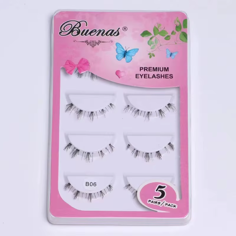5 paires de cils inférieurs Pack 8 Styles différents sous les cils cils inférieurs doux 100% cils inférieurs à bande transparente faits à la main nouveau