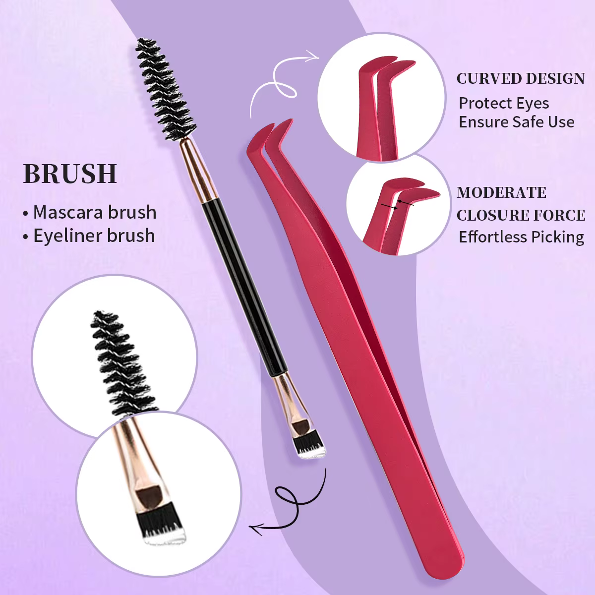 ISEEN bricolage Kit d'extension de cils grappe mélange