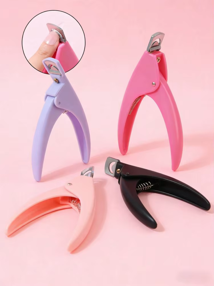 Coupe-ongles professionnels pour faux ongles, pinces à ongles pointues, coupe-ongles en U, coupe-bordures pour faux ongles en acrylique, en acier inoxydable