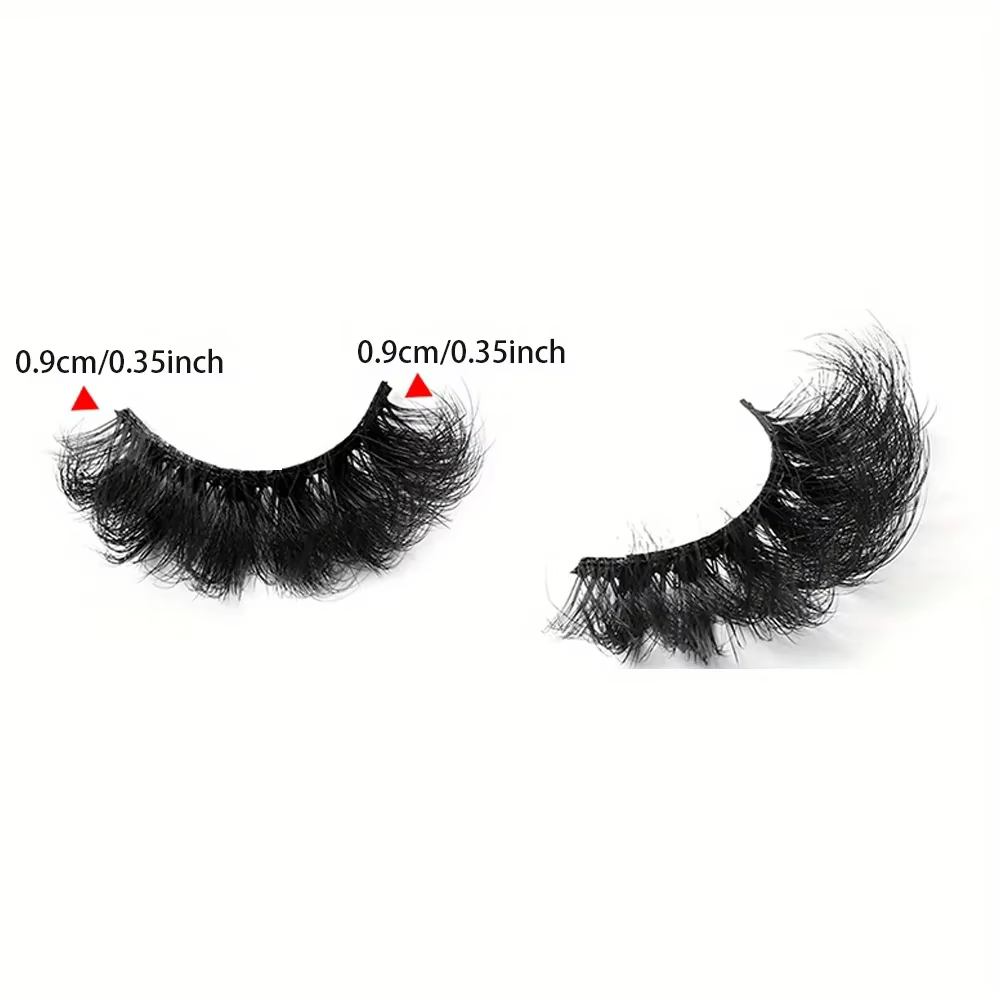 5 paires de faux cils en vison synthétique, longue durée, effet volume spectaculaire, épais et longs