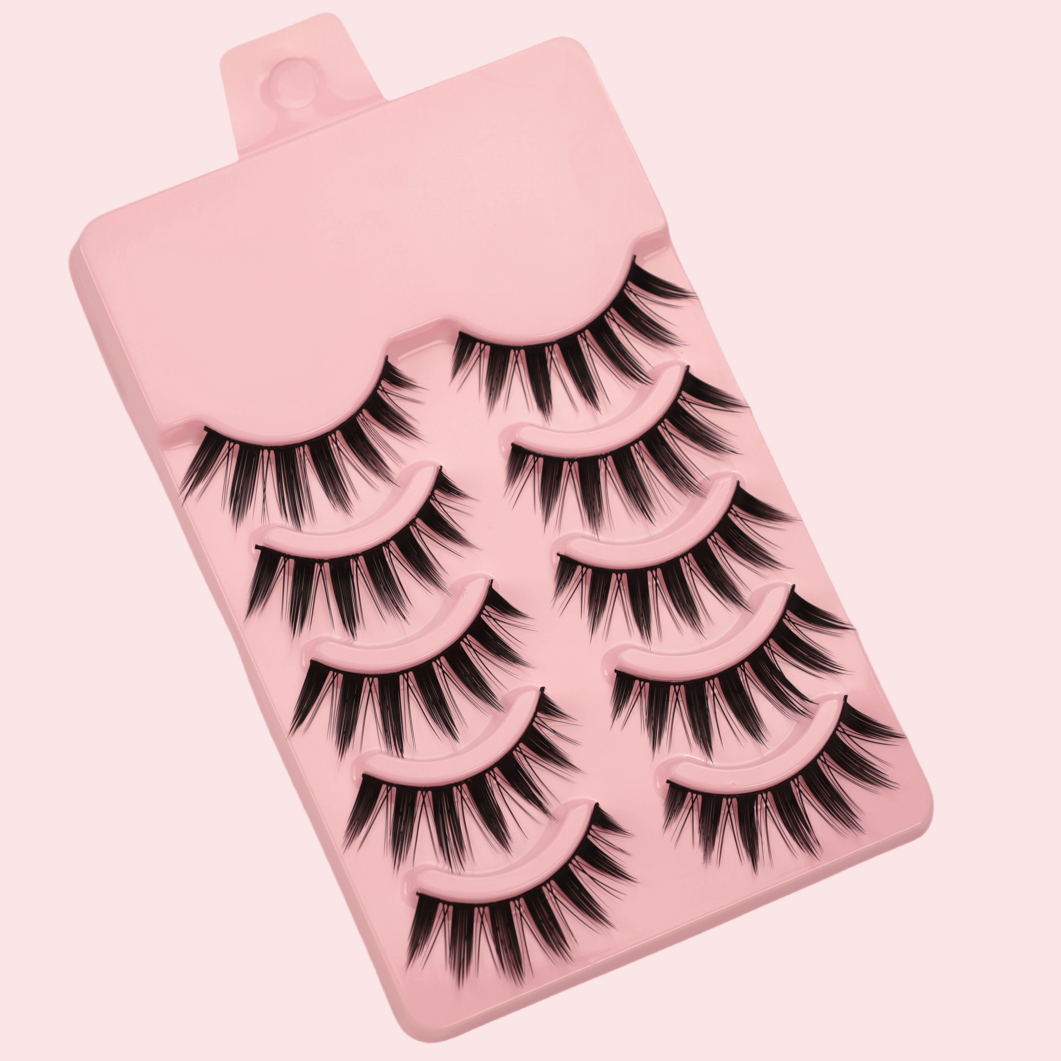 5 paires de faux cils de style manga dramatique – maquillage pour les yeux de poupée épaisse