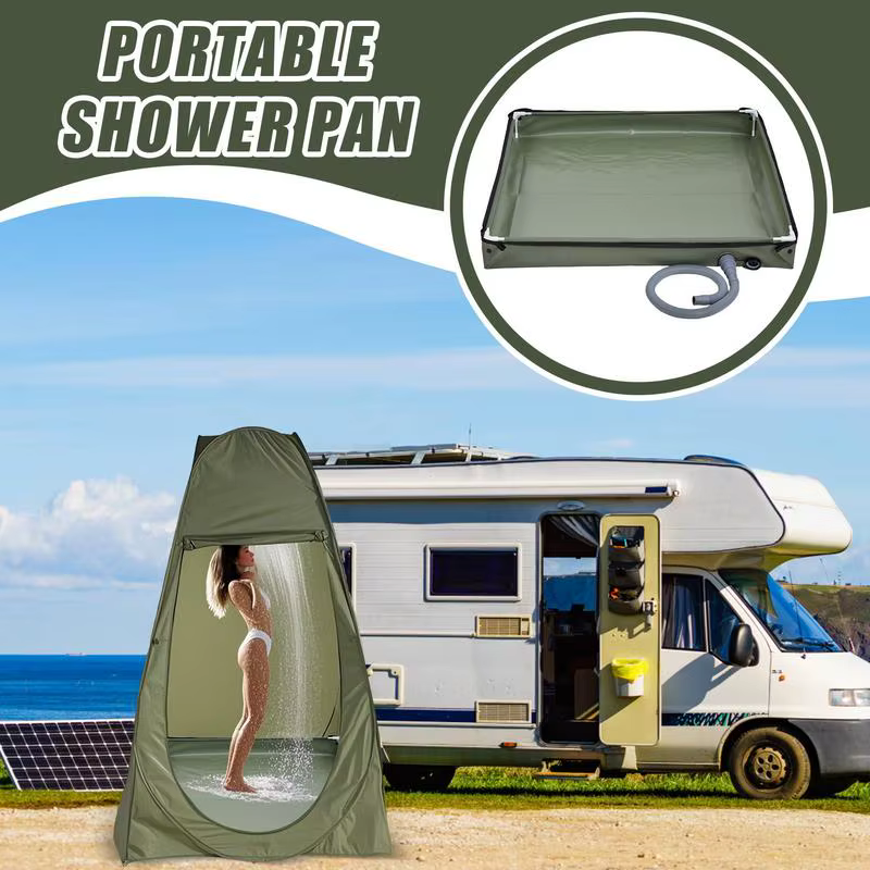 Base de sol de tente de douche pliable, plateau de douche d'extérieur, poêle de douche pliante, Base de lavabo de douche pour animaux de compagnie pour Camping voyage
