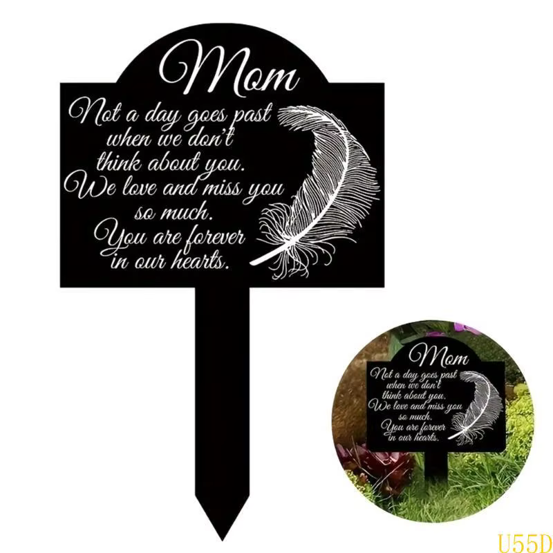 U55d Cemetery Mom Dad Dad Memorial Grave Marker pour hommages Belle décoration du cimetière