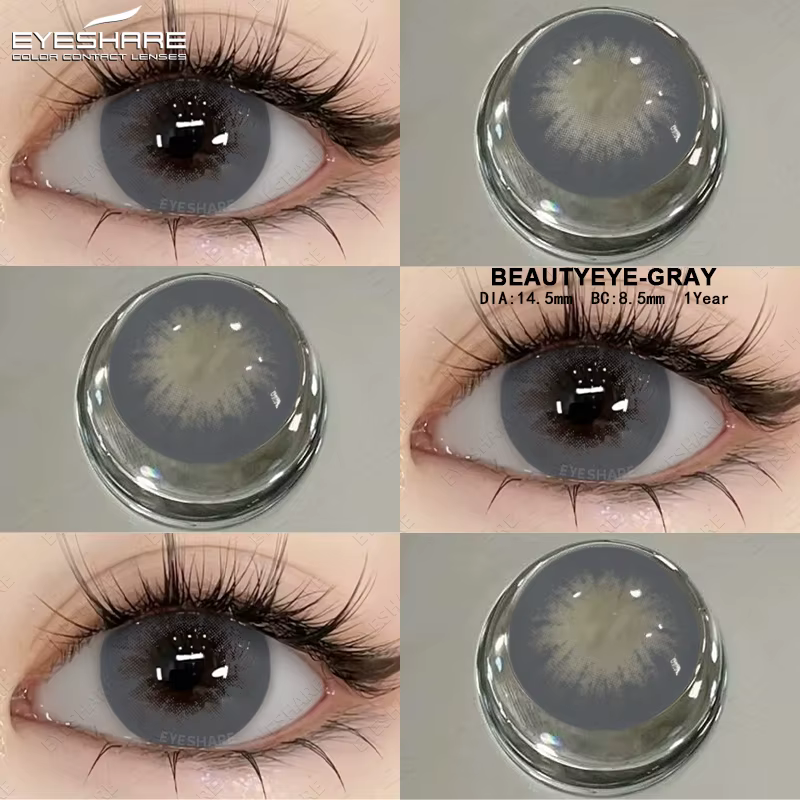 EYESHARE 1 paire de lentilles de Contact de couleur pour grands yeux mode cosmétique haute qualité noir 14.5mm