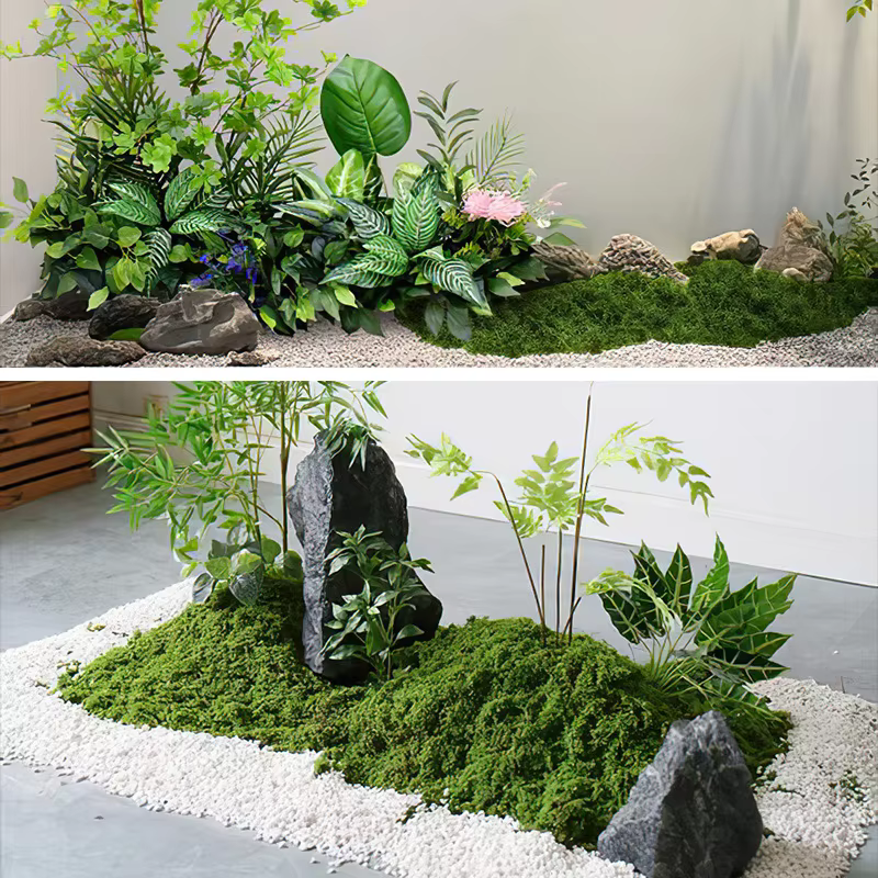 Faux mousse verte, artisanat de bricolage, herbe artificielle, fausse mousse conservée, plante verte, décoration de jardin, salle de maison, paysage, fausse herbe
