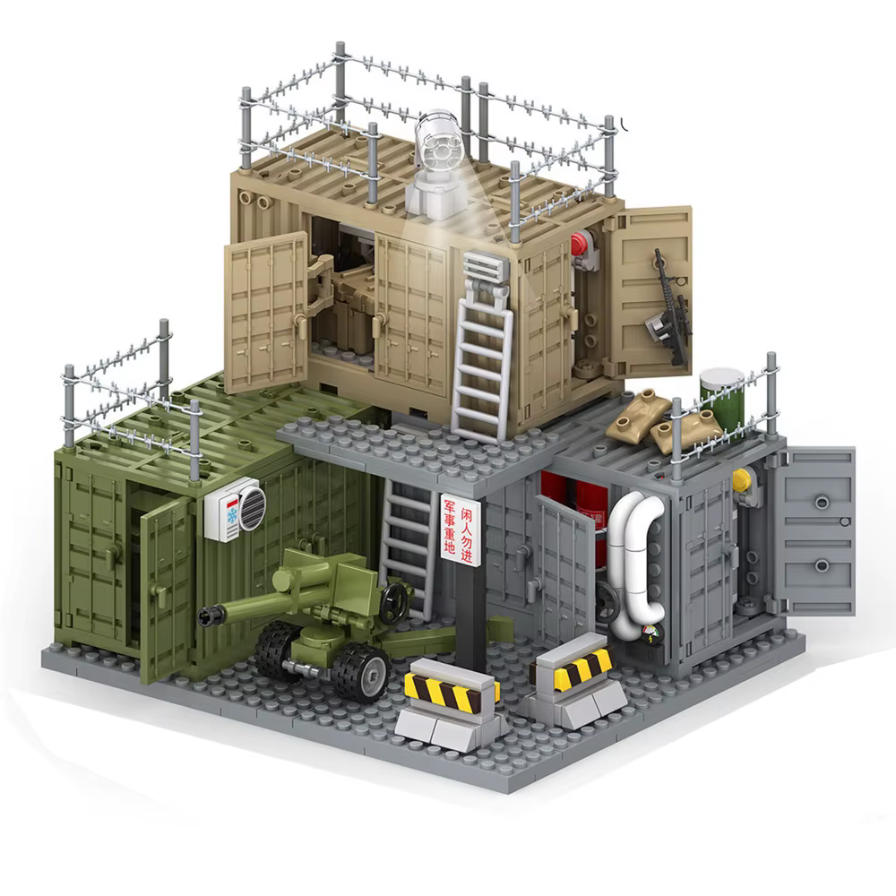Blocs de construction de modèles de base de canons, armes, conteneurs, soldats militaires, policiers SWAT, armée de la Seconde Guerre mondiale, jouets pour enfants