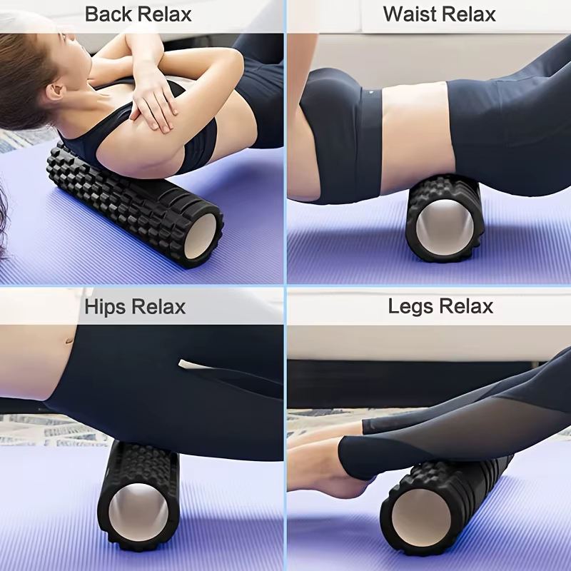 Rouleau en mousse, rouleau musculaire en EVA pour le yoga, le Pilates, les exercices du dos, la physiothérapie 30 x 8 cm