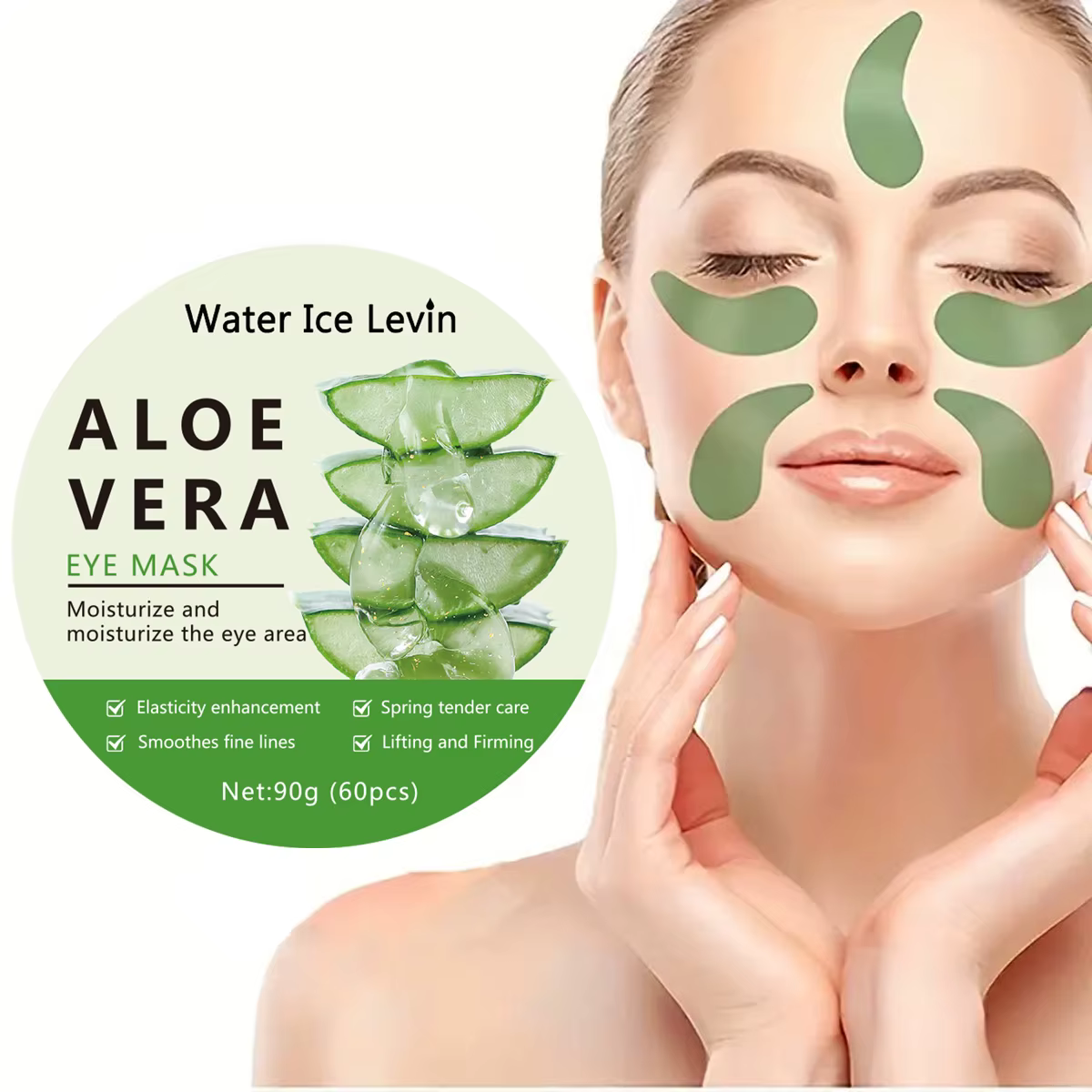 Masque pour les yeux au collagène à l'aloe Vera