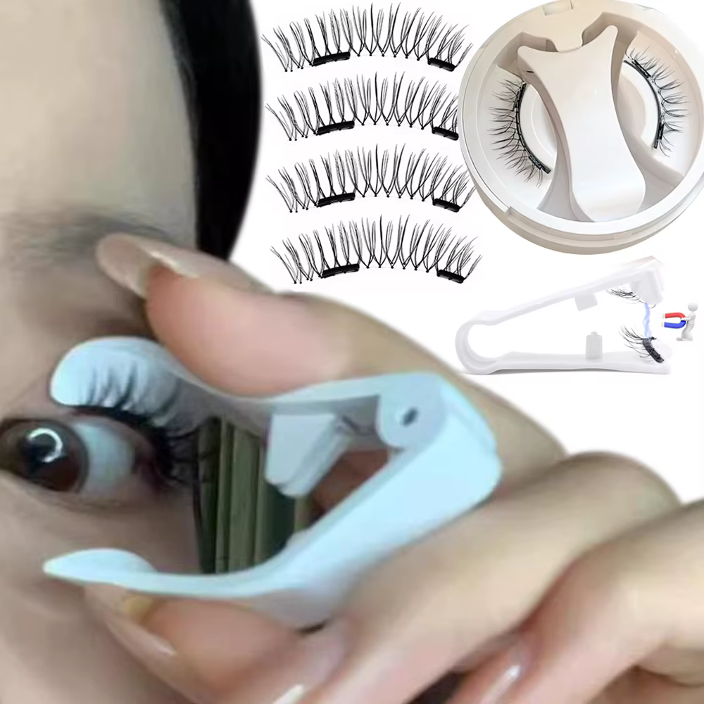 Ensemble de faux cils magnétiques 3D professionnels avec pince à épiler